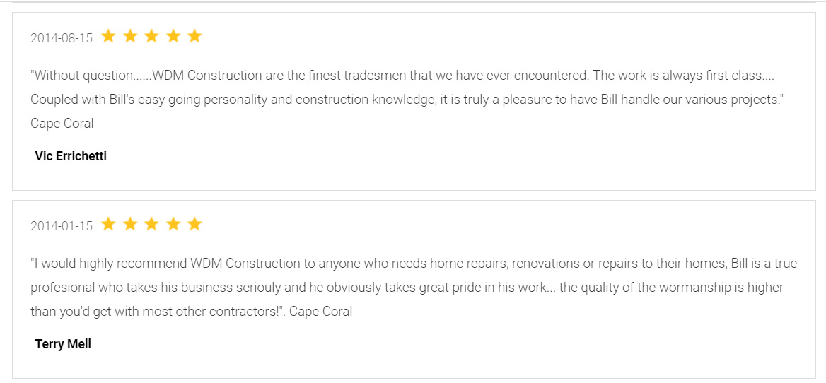 WDM Construction Direct Reviews